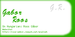 gabor roos business card